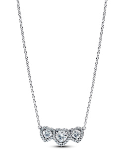 Necklace with pendant Halo Heart Trilogy Necklace with pendant Halo Heart Trilogy