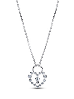 Sparkling Heart Padlock Pendant Necklace Sparkling Heart Padlock Pendant Necklace