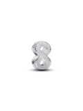 Textured Infinity Symbol Mini Charm