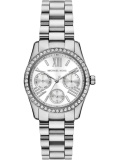 Michael Kors Lexington Lux Day Date Silbrig