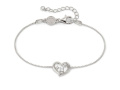 Nomination Dreams Beats Armband, Herz, CZ weiss, 18 cm