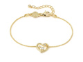 Nomination Dreams Beats Armband, Herz, CZ weiss, 18 cm, vergoldet