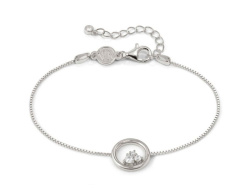 Nomination Dreams Beats Armband, Kreis, CZ weiss, 18 cm