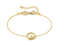 Nomination Dreams Beats Armband, Kreis, CZ weiss, 18 cm, vergoldet