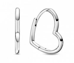 Pandora Creolen Asymmetric Hearts Hoop