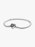 Pandora Stammbaum Herzverschluss Schlangen-Gliederarmband Silber