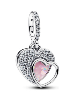 Pandora Charm doppelt Herz Zirkonia rose Pandora Charm doppelt Herz Zirkonia rose