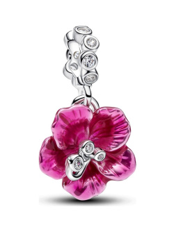 Pandora Moments Charm Hibiskus rot