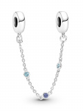 Pandora Sicherheitskette Blaue Steine