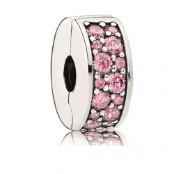 Pandora Clip PAVÉ Glanz Rosa