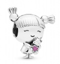 Pandora Charm Girl with Pigtails