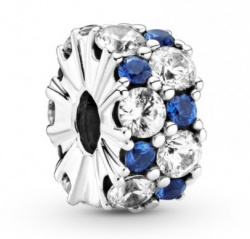 Pandora Clip Blue Sparkle All Over