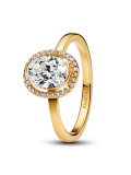 Pandora Oval Sparkling Halo Ring