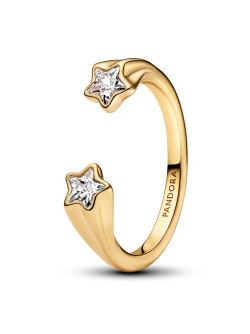 Pandora Ring Shooting Stars Open Gold