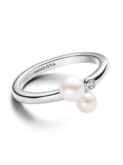 Pandora Ring Duo Treated Freshwater Cultured Pearls