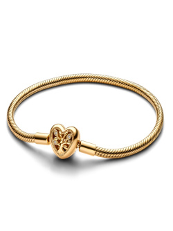 Pandora Moments Stammbaum Herzverschluss Schlangen-Gliederarmband