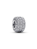Pandora funkelndes dreireihiges Pavé-Charm