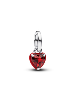 Pandora Red Chakra Heart Mini Dangle Charm Sterling silver Enamel Pandora Red Chakra Heart Mini Dangle Charm Sterling silver Enamel