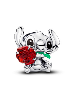 Pandora Disney Stitch Rose Murano Glass Charm Pandora Disney Stitch Rose Murano Glass Charm