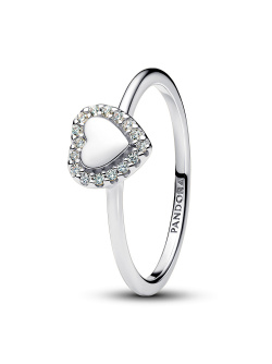 Pandora Gravierbarer Herz Strahlenkranz Ring Silber Pandora Gravierbarer Herz Strahlenkranz Ring Silber