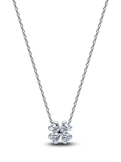 Sparkling Lucky Clover Pendant Necklace