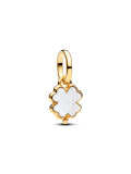 Pandora White Lucky Clover Dangle Charm