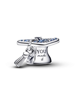 Sparkling Blue 2026 Graduation Cap Charm