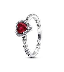 Pandora Ausgeprägtes Rotes Herz Ring