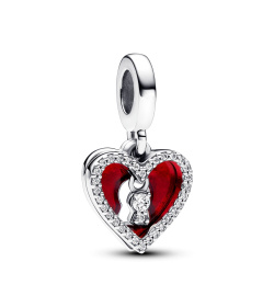 Pandora Rotes Herz & Schlüsselloch Doppelter Charm