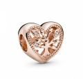 Pandora Charm Family Tree Heart Rosé