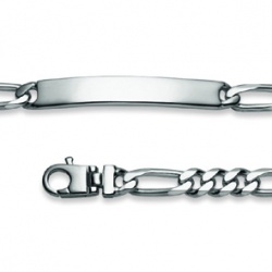 ID-Bracelet Figaro 6.4mm Silber 925