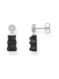 Thomas Sabo Ohrstecker mit schwarzen Goldbären Silber
