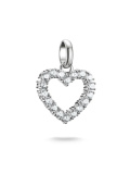 Thomas Sabo Charm-Anhänger Herz mit weissen Steinen