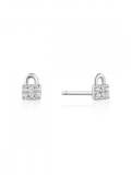 Ania Haie Silver Padlock Sparkle Ohrstecker