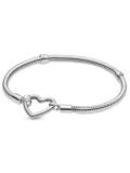 Pandora Moments Herzverschluss Schlangen-Gliederarmband